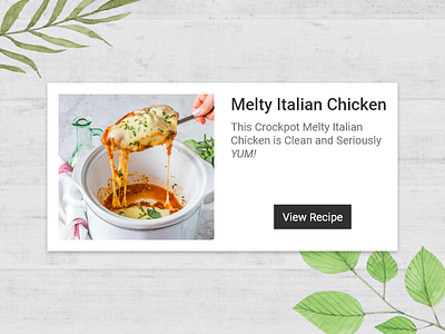 Daily Ui Day #40 Recipe 40