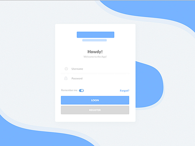 App Login app blue clean design flat login