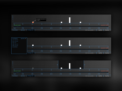 Graphistry Timebar bar calendar cyber dark security time ui ux