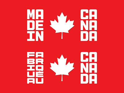 Made In Canada canada flag logo type typography