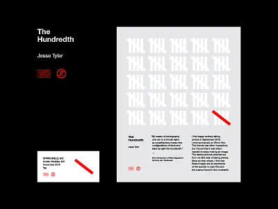 The Hundreth card display layout page photo