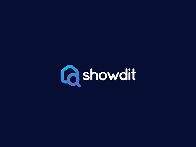 Showdit logo building gradient home illustration logo lup modern real estate