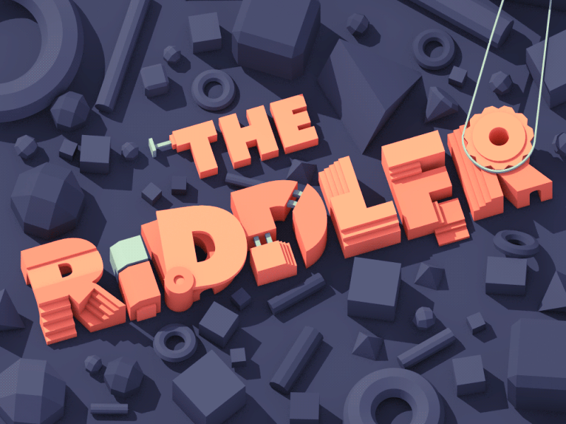 The Riddler 3d animation c4d font illustration riddle typography