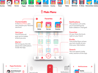 Redesign of University App by Students aplicacion app college education experience redesign school student ui university ux