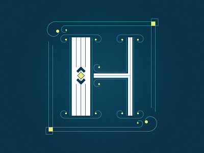 Drop Cap H drop cap h illustration letter type