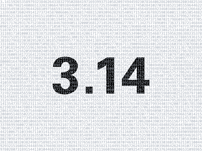 March 14 3.14 datetypography mar march number pi typography