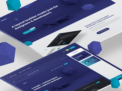 Specter Layout Builder 3d bootstrap 4 css html modern design