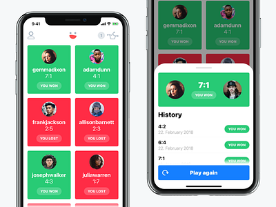 Cheese – Try Not To Laugh card game grid ios iphone x list ui ux