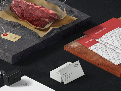 Barons Ethical Meat // Branding brand brand guide food identity logo meat pattern