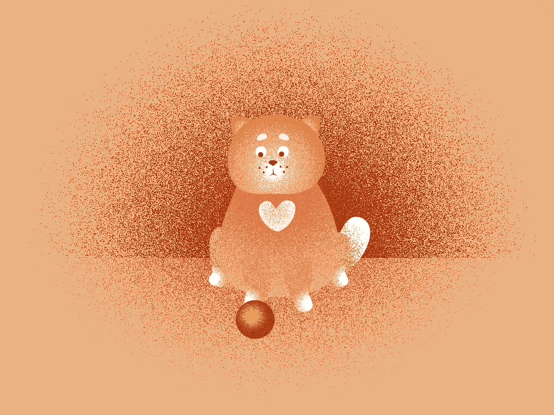 Fat cat GIF ball cat fat heart play