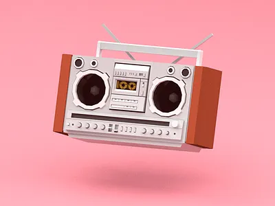 Boombox 3d blender boombox lowpoly model render