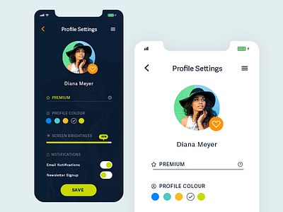 #007 Daily UI 007 dailyui dailyuichallenge design iphonex profile settings ui