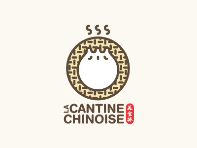 La cantine chinoise brand food identity illustration logo restaurant
