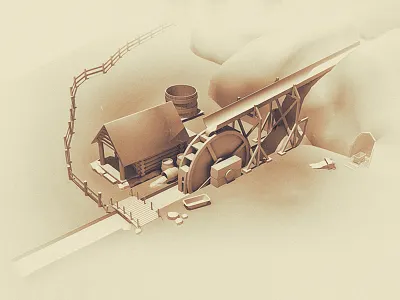 West Illustration #2 3d 3dsmax illustration photoshop western westworld