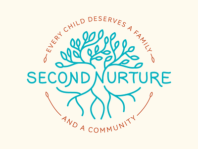 Second Nurture Logo adoption leaves logo logo design not for profit nurture roots tree tree logo