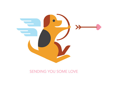 Beagle Cupid beagle cupid heart valentine