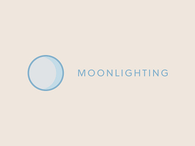 Moonlighting Logo blue clean logo moon