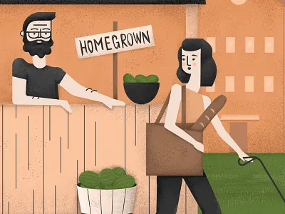 Urban Farming digital illustration illustration vector