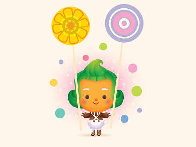 Oompa Loompa character design cute icon illustration jerrod maruyama jmaruyama kawaii mascot oompa loompa willy wonka
