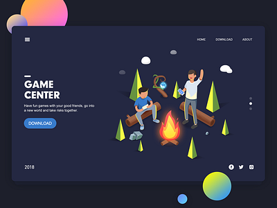 Game game illustration isometric ps web