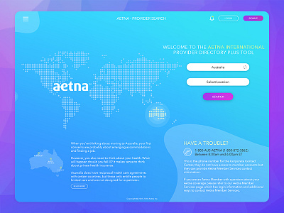 Aetna Redesign gradients redesign ui weblayout