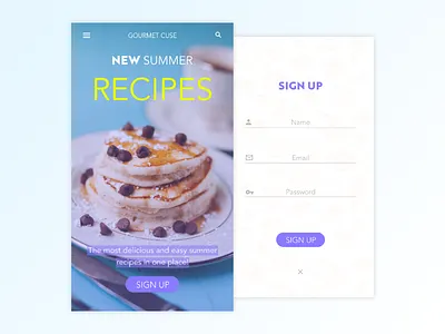 Design Challenge: Signup Screen app design food interface minimal ui ux