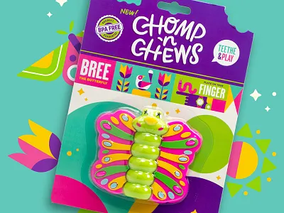 Chomp 'N Chews // Bree the Butterfly babies butterfly packaging teether