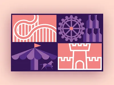 Amusement park icon agency animation branding identity graphic design horse logo logos studio typography fashion