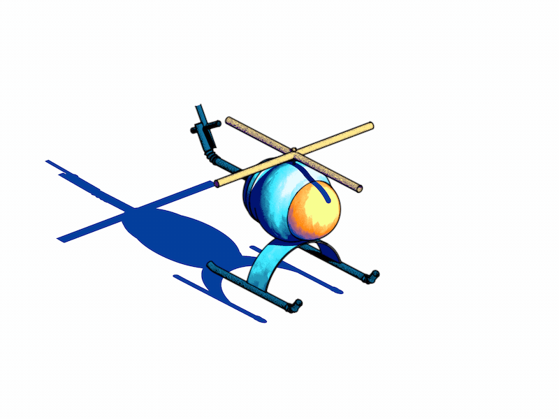 Copter Toon cel color copter maxon3d render shader sketchtoon toon