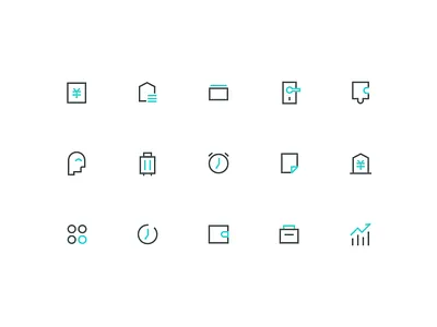Project icon design door lock green icon money outline time wallet
