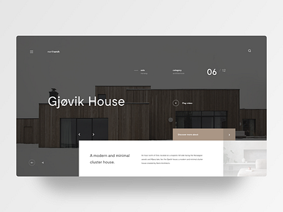 Concept house architecture concept grid house layout minimal ui web design