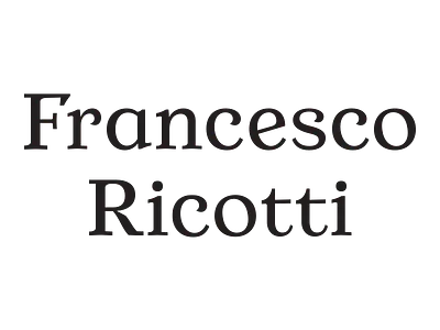 Francesco Ricotti custom type fashion logo logotype type design