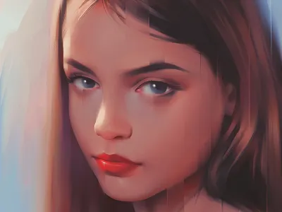 Girl art beauty cg digital girl illustration model painting portrait