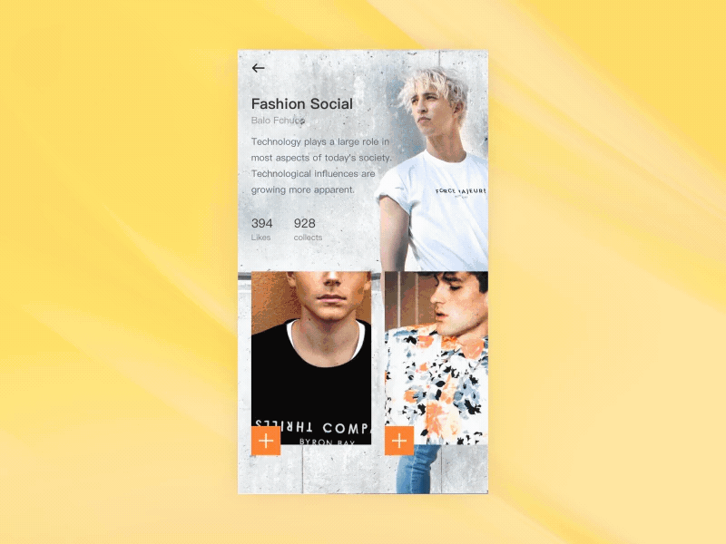 Fashion shopping GIf ui