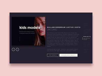 Project Showcase - Slider flat minimalist portfolio projects showcase simple slider website works