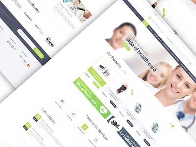 Pharmacy Landing Page design doctor flat layout modern nurse page pharmacy ui ux web