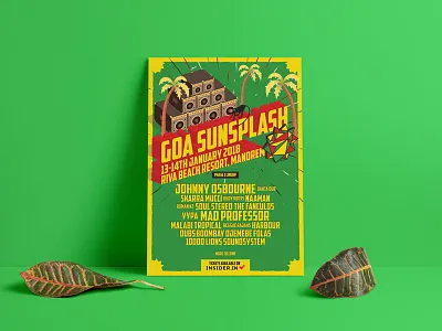 Goa Sunsplash festival goa india music poster reggae sound system sunsplash