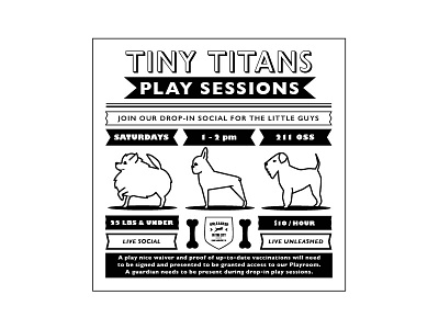 Tiny Tiatns black and white boston terrier dog lakeland terrier pomeranian poster retro