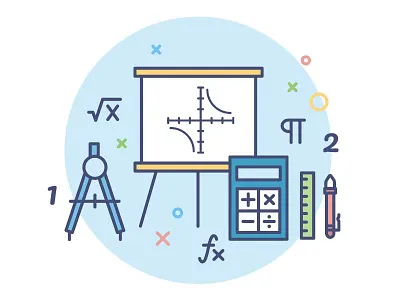 icon for education portal /mathematics book education icon illustration language lesson mathematics outline school school subject student study