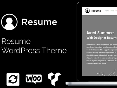 Resume WordPress Theme Cv Website Builder Portfolio builder cv portfolio resume theme web design web development website wordpress