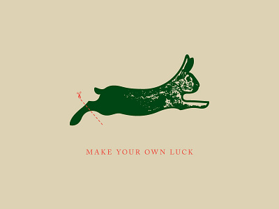 Luck animal illustration logo rabbit vector