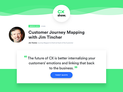 SaleMove's Podcast CX Show chat customer experience cx landing page podcast quote salemove ui ux