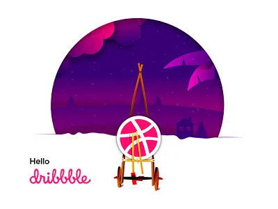 Hello Dribble bangla debut design dribbble first hello thanks village