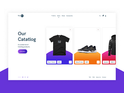 ThreadCo - Apparel Website card ecommerce shopping slider website