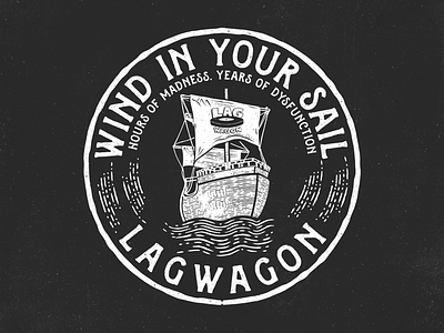 Wind in your sail apparel badge band merch illustration punk rock sail typography