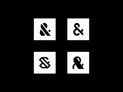 Ampersand ampersand icon line logo mark symbol typography