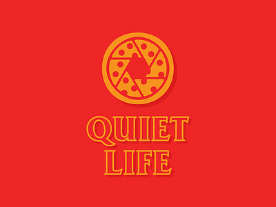 The Quiet Life logo photography pizza typography