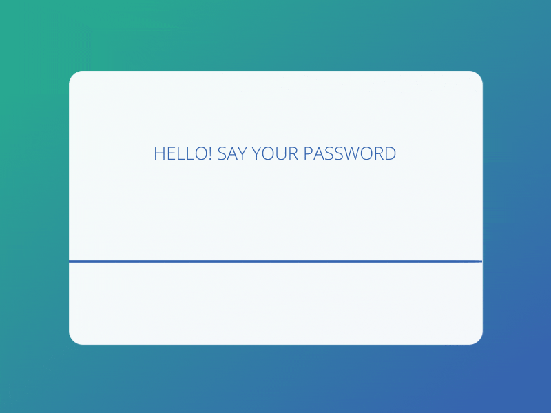 Voice Validation Waves animation audio blue design interaction interactive loader mobile design motion product design waves web design