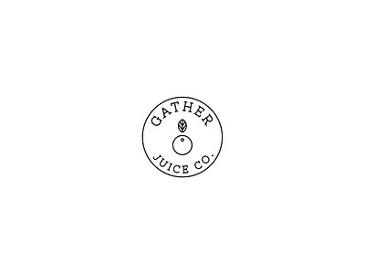 Logo design edgy flat fresh fruit juice leaf line logo minimal organic raw