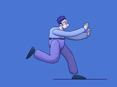 Run boy!!1!!!1 character digital art drawing